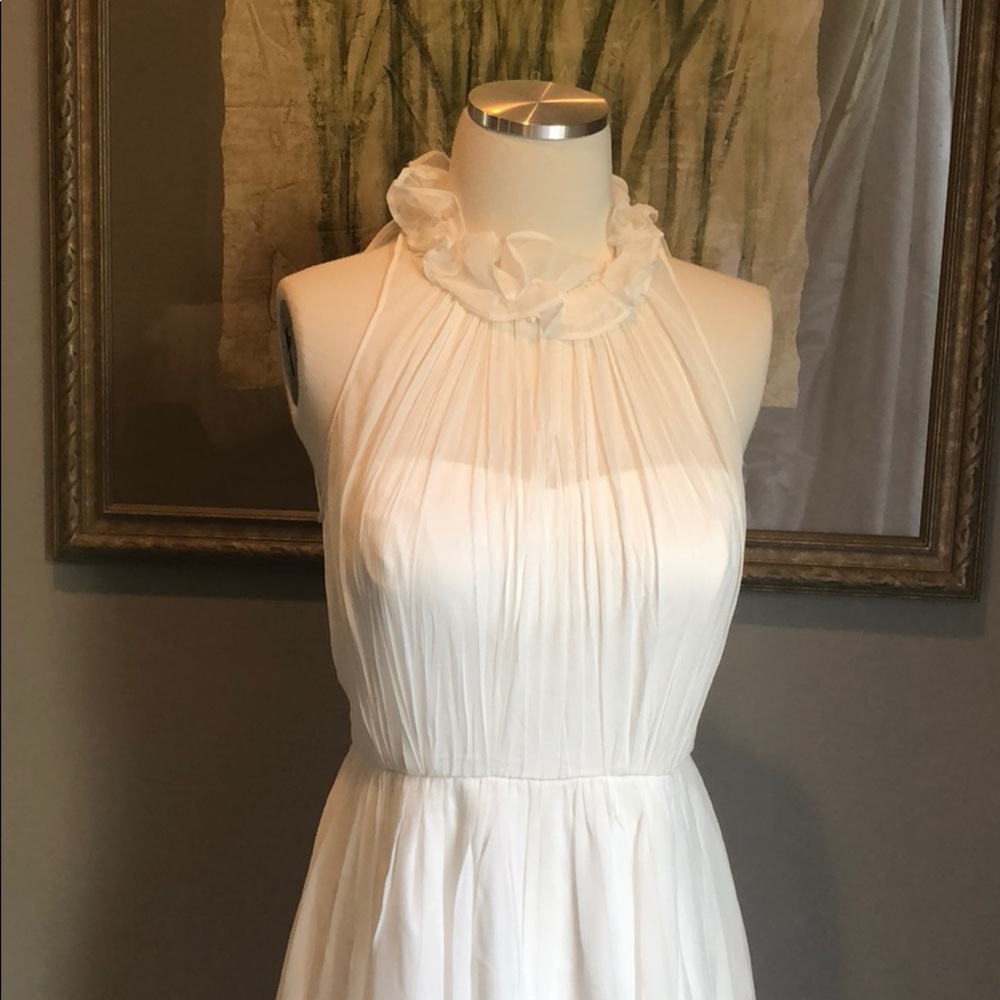 NWOT BHLDN Hitherto chiffon Camila dress white - Picture 5 of 7